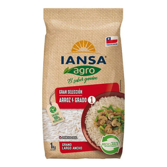 Arroz Iansa 1 Kg Grado 1 Largo Ancho - Lireke