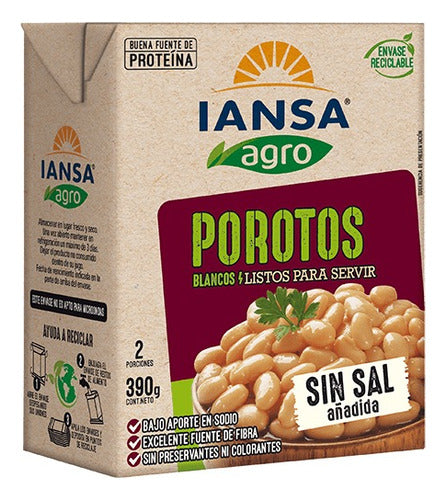 Porotos Blancos En Caja 390g Listos Iansa - Lireke