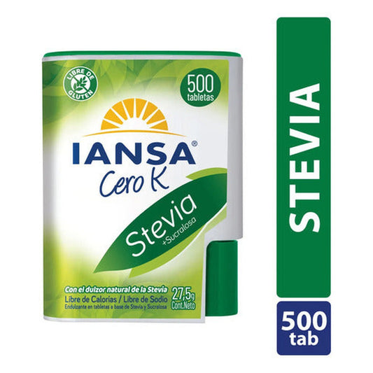 Dispensador De Stevia Sucralosa 500 Tabletas Iansa