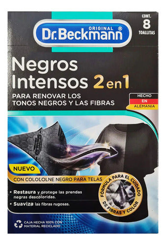 Toallitas Renovadoras Ropa Negra 8 Uds Dr. Beckmann