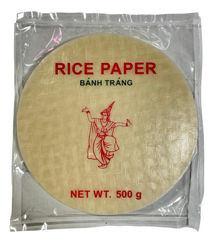 Tortilla De Arroz 22cm 500g Papel Arroz Thai Dancer