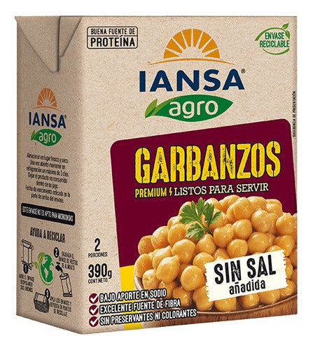 Garbanzos En Caja 390g Listos Para Servir Iansa - Lireke