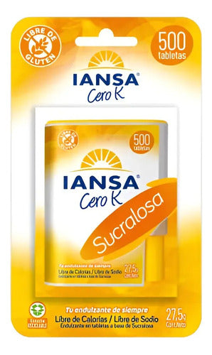 Dispensador De Sucralosa 500 Tabletas Iansa