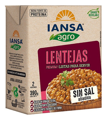 Lentejas En Caja 390g Listas Para Servir Iansa - Lireke