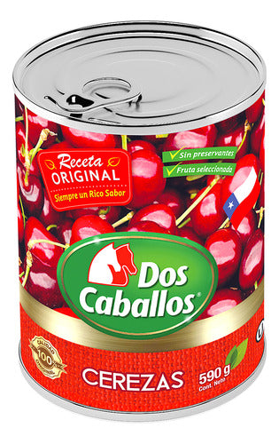 Cerezas En Conserva 590g Dos Caballos - Lireke