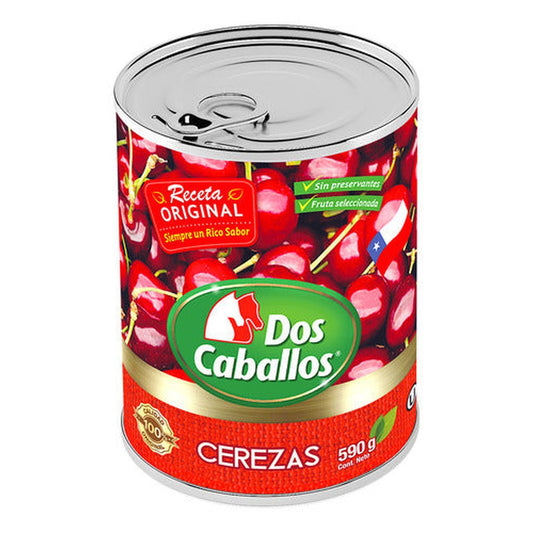 Cerezas En Conserva 590g Dos Caballos - Lireke