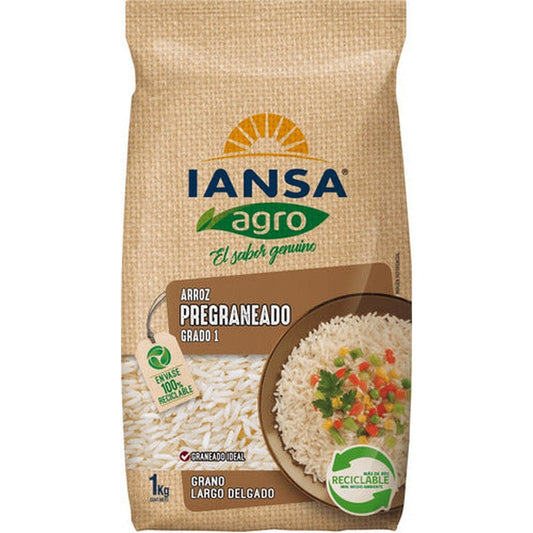 Arroz Iansa 1 Kg Pregraneado Grado 1 Largo Delgado - Lireke