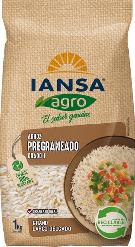 Arroz Iansa 1 Kg Pregraneado Grado 1 Largo Delgado - Lireke