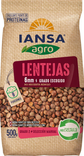 Lentejas Iansa 500g 6mm Grado Escogido