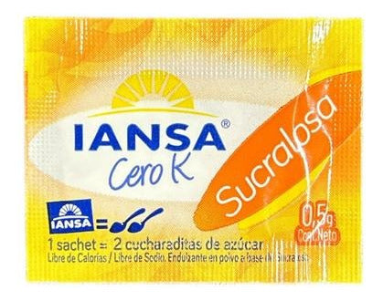 Sucralosa En Sachet  0,5g 2000 Unidades Iansa