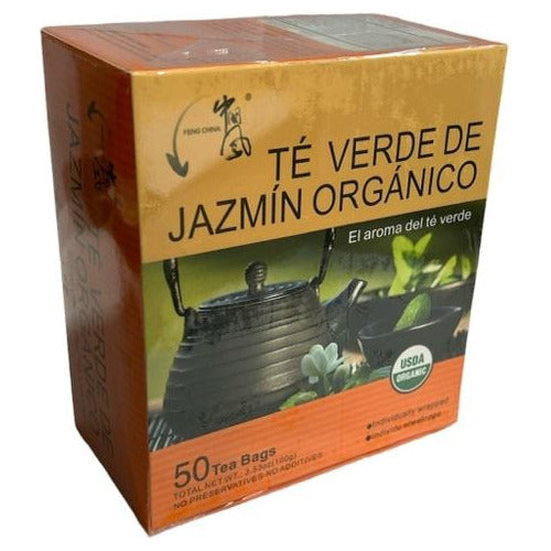 Té Verde De Jazmín Orgánico Caja De 50 Bolsitas